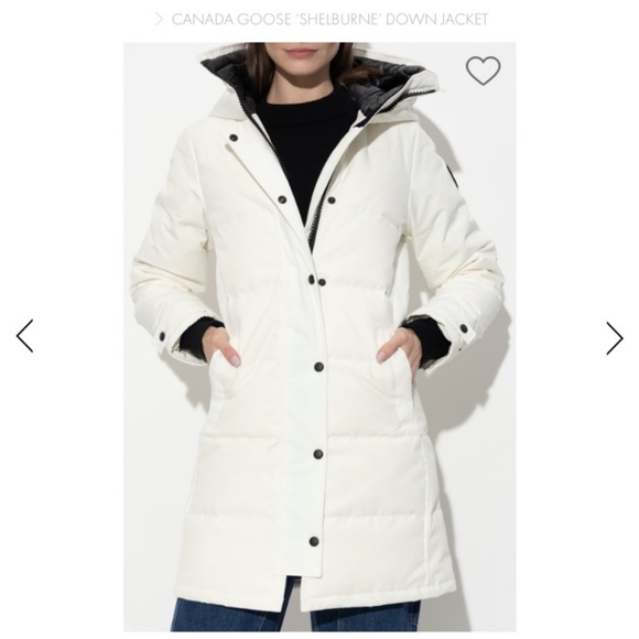 Canada Goose Shelburne Women's White Puffer Coat - Picture 8 of 15
